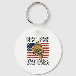 Chaveiro Melhor Pai de Peixe de Sempre Camisa Vintage Peixe
