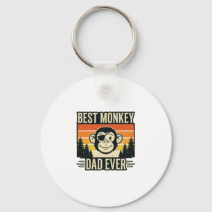 Chaveiro Melhor Pai Macaco de Todos os Tempos Camisa Vintag