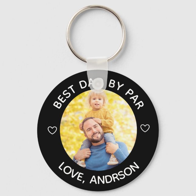 Chaveiro Melhor Pai por Dia de os pais de Fotografia de Nom (Frente)