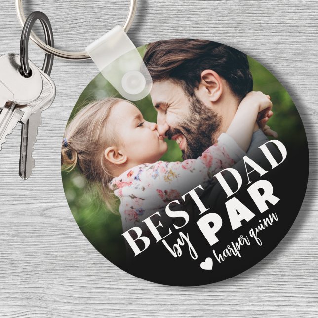 Chaveiro Melhor Pai por Foto Par (Best Dad By Par Photo keychain)