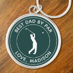 Chaveiro Melhor Pai Por Nome Personalizado De Golfer Par Pe<br><div class="desc">Personalize o texto e crie facilmente o seu chaveiro personalizado. Clique em EDIT (EDITAR) e, em seguida, clique em EDIT BACKGROUND (EDITAR FUNDO) para alterar a cor do plano de fundo. Você pode TRANSFERIR este DESIGN em outros produtos do Zazzle e ajustá-lo ao ajustado da maioria dos itens do Zazzle....</div>