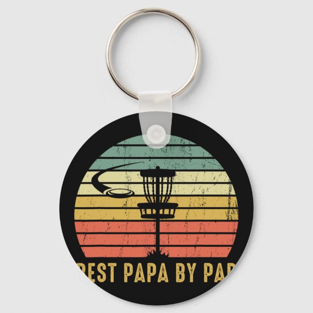 Chaveiro Melhor Papai Pelo Par Presente Engraçado de Golfe  (Frente)