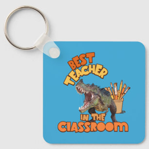 Chaveiro Melhor Professor de Dinossauro Engraçado na Sala d