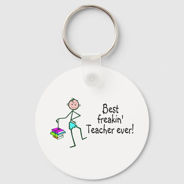 Chaveiro Melhor Professor de Freakin Nunca (Frente)
