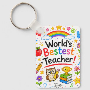Chaveiro Melhor Professor do Mundo Professor Fofo Agradecim