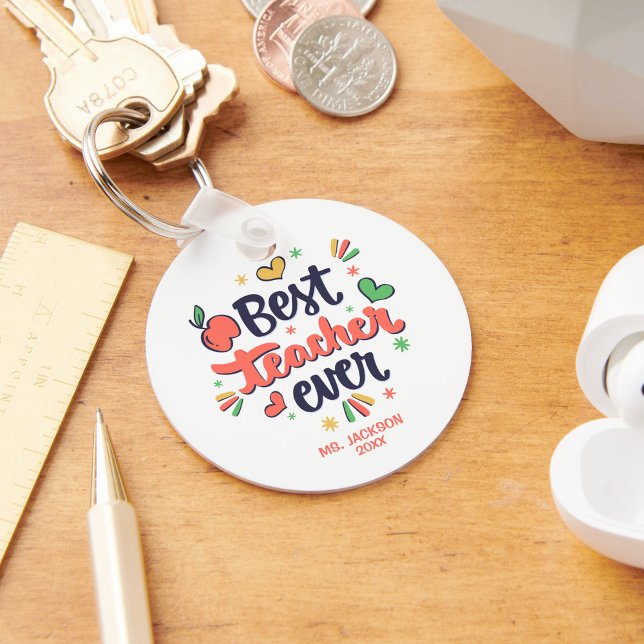 Chaveiro Melhor Professora De Amarelo Vermelho Verde (Criador carregado)