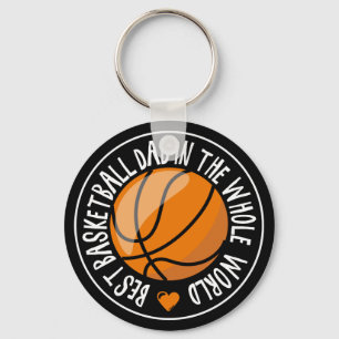 Chaveiro Melhor Selo de Pai de Esportes de Basquete Bola La