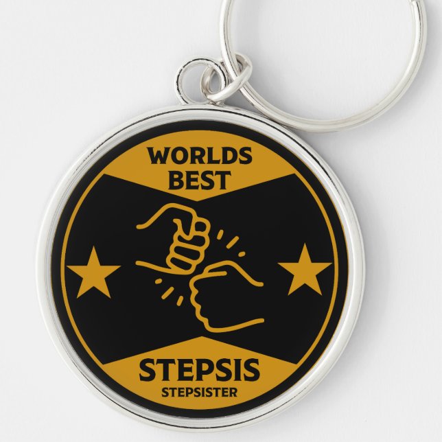 Chaveiro Melhor Stepirmã do Mundo (Frente)
