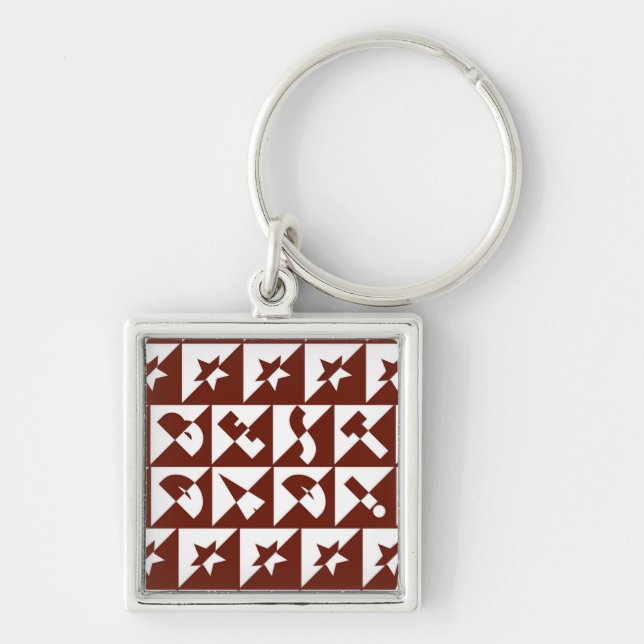 Chaveiro Melhor texto selvagem do Pai em vermelho (Frente)