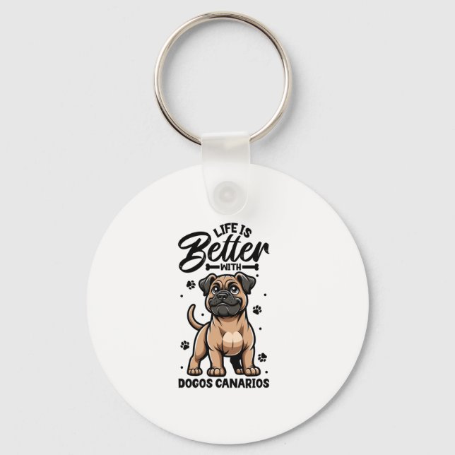 Chaveiro Melhor vida com Dogo Canario (Frente)