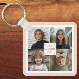 Chaveiro Melhor Vovó de Colagem de Fotos Ever 4