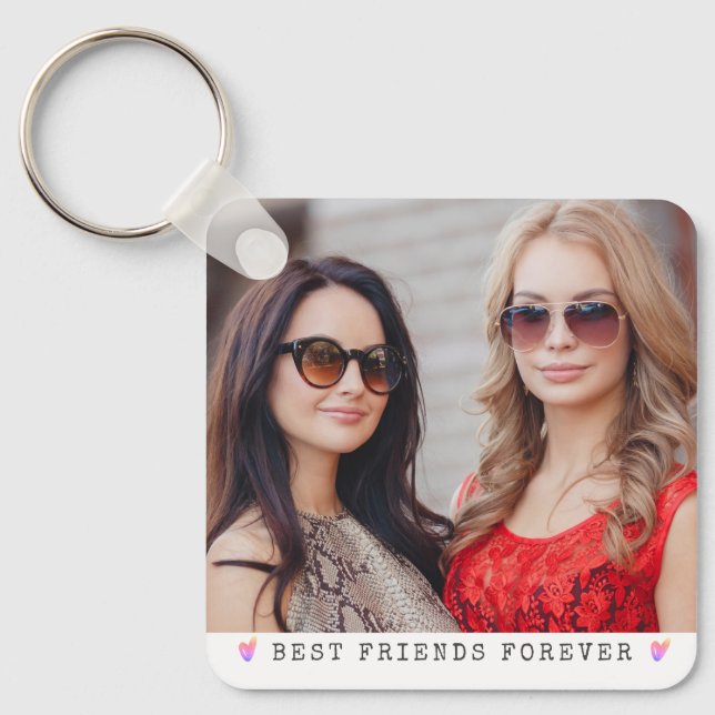 Chaveiro Melhores Amigos para sempre 2 Foto Personalizada (Frente)