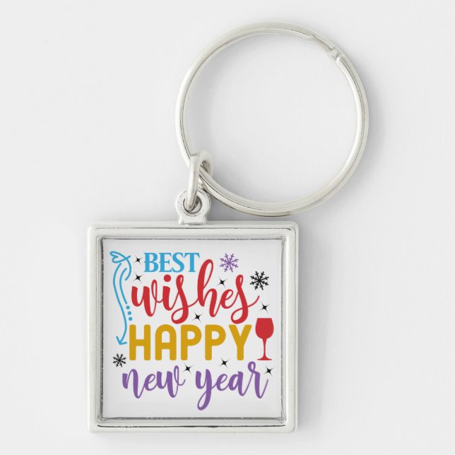 Chaveiro Melhores Desejos Feliz Ano Novo Design-80967 (Frente)
