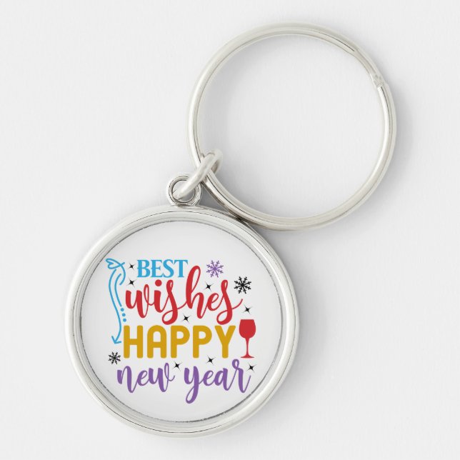 Chaveiro Melhores Desejos Feliz Ano Novo Design-80967 (Frente)