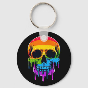 Chaveiro Melthing Rainbow Skull