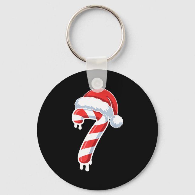 Chaveiro Melting Candy Cane 6 7 Ice Drip Meme 6 7 Costume C (Frente)