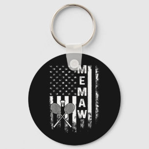 Chaveiro Memaw de Badminton Bandeira Americana Natal Vintag
