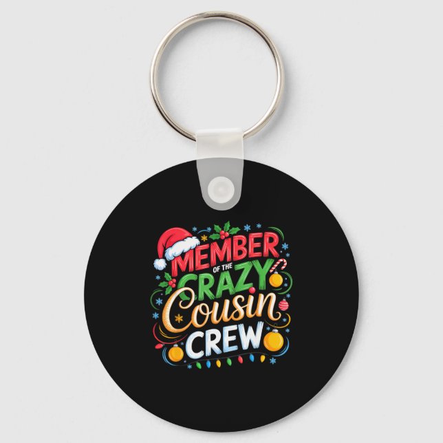 Chaveiro Member Of The Crazy Cousin Crew Christmas Squad Bi (Frente)