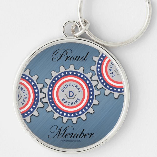Chaveiro Membro da Máquina Democrata Orgulhosa (Frente)