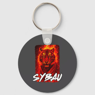 Chaveiro Meme de tigre irônico Sybau engraçado Citação de B