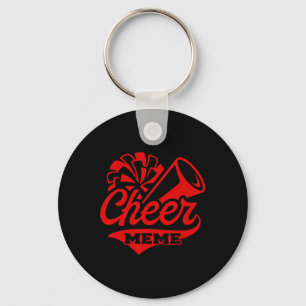 Chaveiro Meme de torcida Maior fã Pom Pom preto e vermelho 