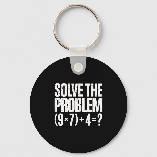 Chaveiro Meme engraçado 67 Pemdas professor de matemática B (Frente)