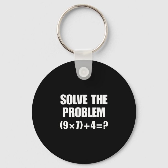 Chaveiro Meme engraçado 67 Pemdas Professor de Matemática E (Frente)