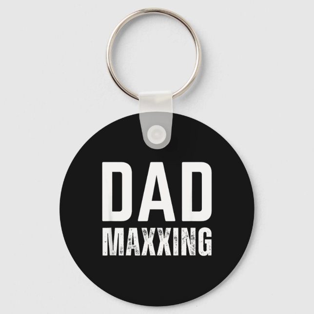 Chaveiro Meme engraçado de Dad Maxxing Looksmaxxing (Frente)