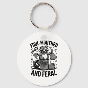 Chaveiro Meme Engraçado de Guaxinim Feral e Malcriado