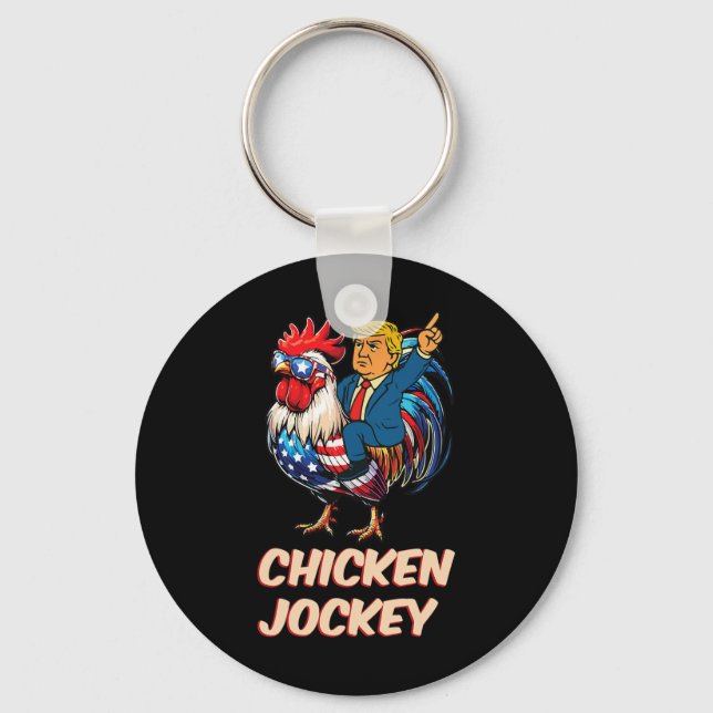 Chaveiro Meme Funny Trump Chicken Jockey (Frente)