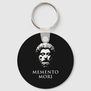 Chaveiro Memento Mori Com Marcus Aurelius Cabeça