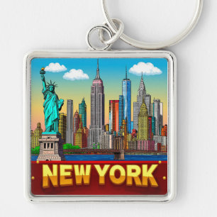 Chaveiro 🧲 Memória de Férias de Nova York EUA 🌆