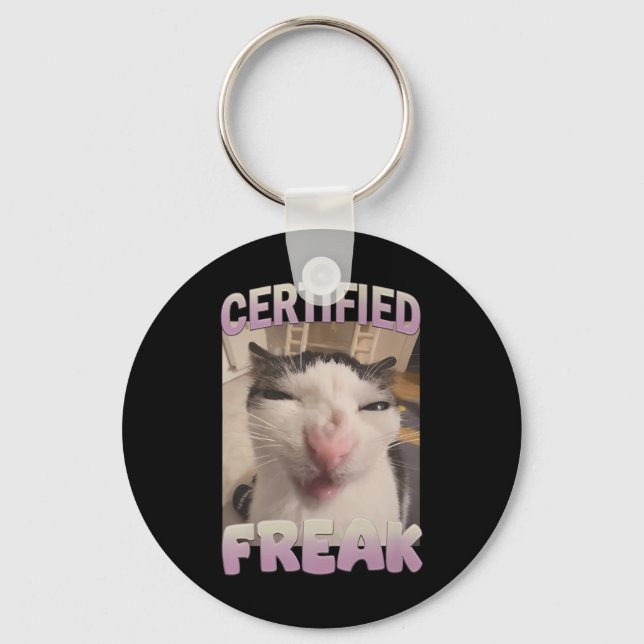 Chaveiro Memória de Gato Freak Certificado Meme Offensive M (Frente)