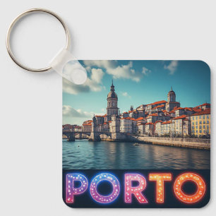 Chaveiro 🧲 Memória de Viagem para Porto Portugal para Dias