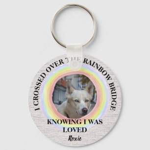 Chaveiro Memória do Rainbow Bridge Dog, Foto Personalizada