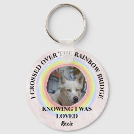Chaveiro Memória do Rainbow Bridge Dog, Foto Personalizada