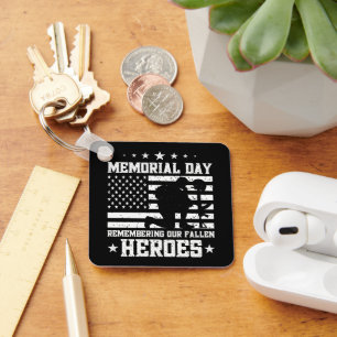 Chaveiro Memorial Day Vintage Design Veterans Day USA Flag
