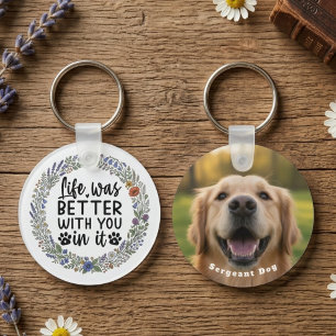 Chaveiro Memorial de Animal de Estimação: A Vida Era Melhor