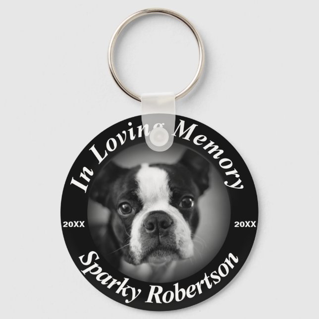 Chaveiro Memorial de Cachorro Personalizado (Frente)