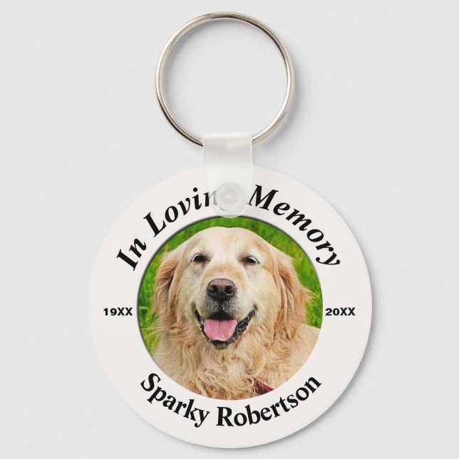 Chaveiro Memorial de Cachorro Personalizado (Frente)