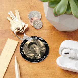 Chaveiro Memorial de Morte com Foto Personalizado Moderno