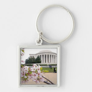 Chaveiro Memorial de Thomas Jefferson com flores de