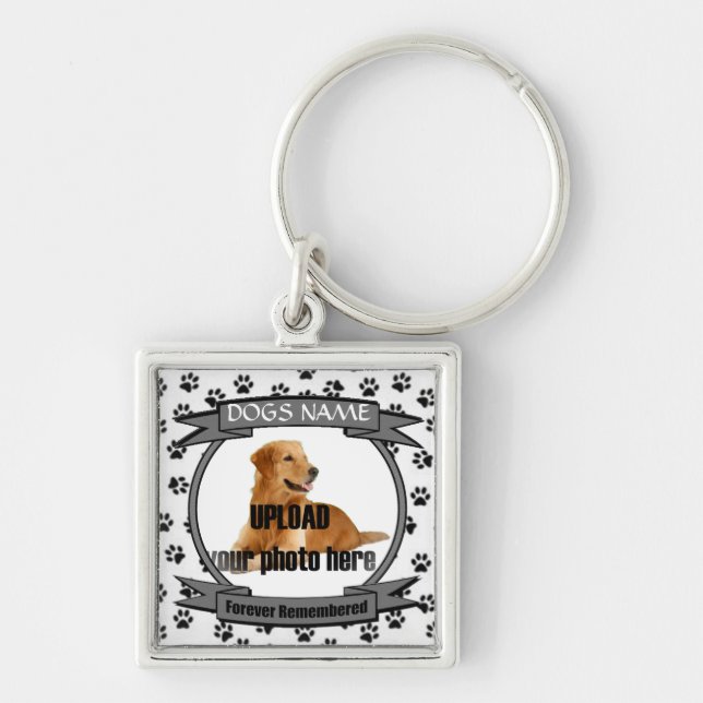 Chaveiro Memorial Do Cão Para Sempre Lembrado (Frente)