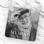 Chaveiro Memorial Elegante Moderno de Memória Amante<br><div class="desc">Esta design simples e moderna é composta por tipografia serif e cursiva e adiciona uma foto personalizada.</div>