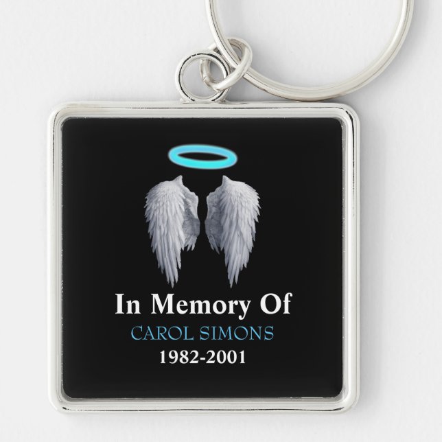 Chaveiro Memorial Halo & Angel Wings (Frente)