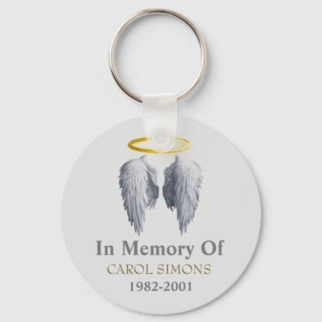 Chaveiro Memorial Halo & Angel Wings (Frente)