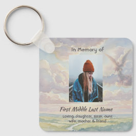 Chaveiro Memorial Keepsake Angel Sky Clouds