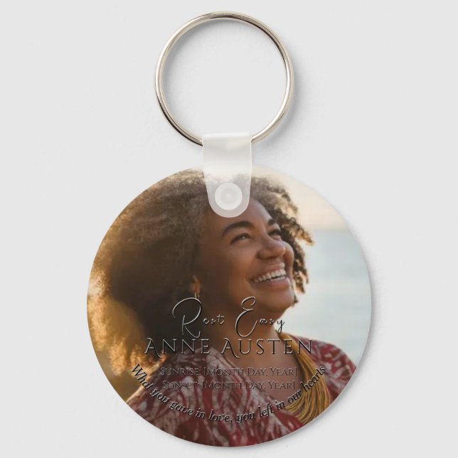 Chaveiro Memorial Keychain Personalized Keepsake (Frente)