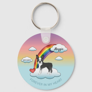 Chaveiro Memorial Rainbow, Terrier De Boston Branca