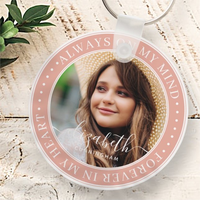 Chaveiro Memorial Sempre Na Minha Mente Foto Elegante (Criador carregado)